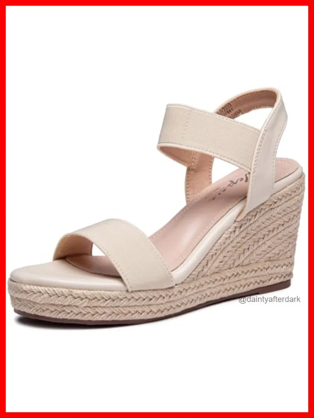 Women's Espadrille Wedge Sandals Open Toe Ankle Strap 3.5
